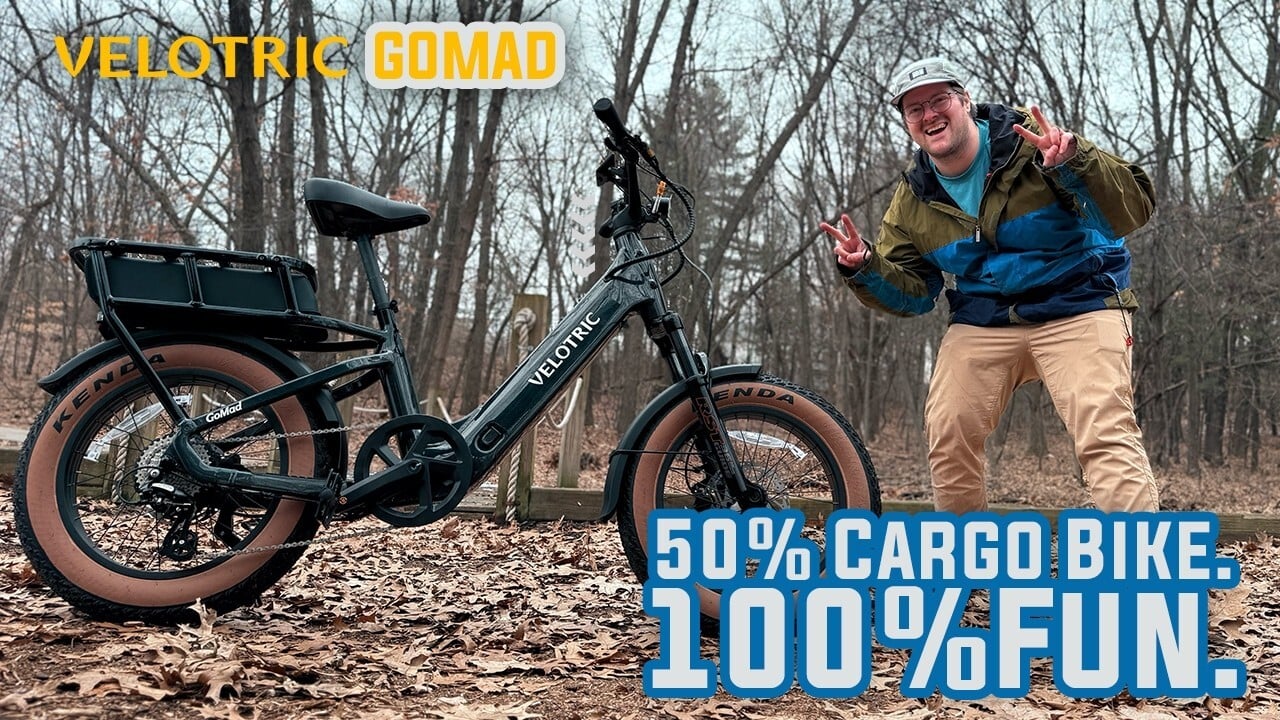 rider ready to take the velotric gomad on a review ride